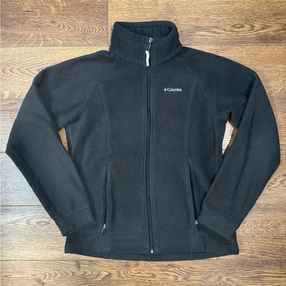 Columbia Fleece Jacket Children's 14/16 Black Basic Full Zip
